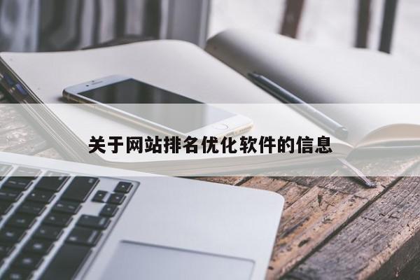 關于網站排名優(yōu)化軟件的信息